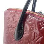 Louis Vuitton PM Monogram Vernis Griyot Patent Black Bordeaux Handbag Gold — view 6