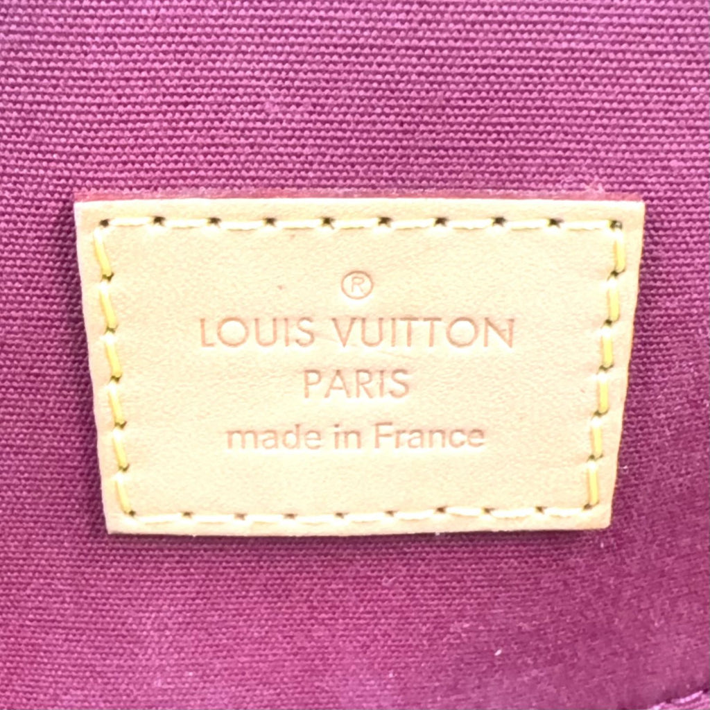 Louis Vuitton PM Monogram Vernis Griyot Patent Black Bordeaux Handbag Gold — view 4