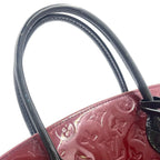Louis Vuitton PM Monogram Vernis Griyot Patent Black Bordeaux Handbag Gold — view 8