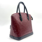 Louis Vuitton PM Monogram Vernis Griyot Patent Black Bordeaux Handbag Gold — view 2