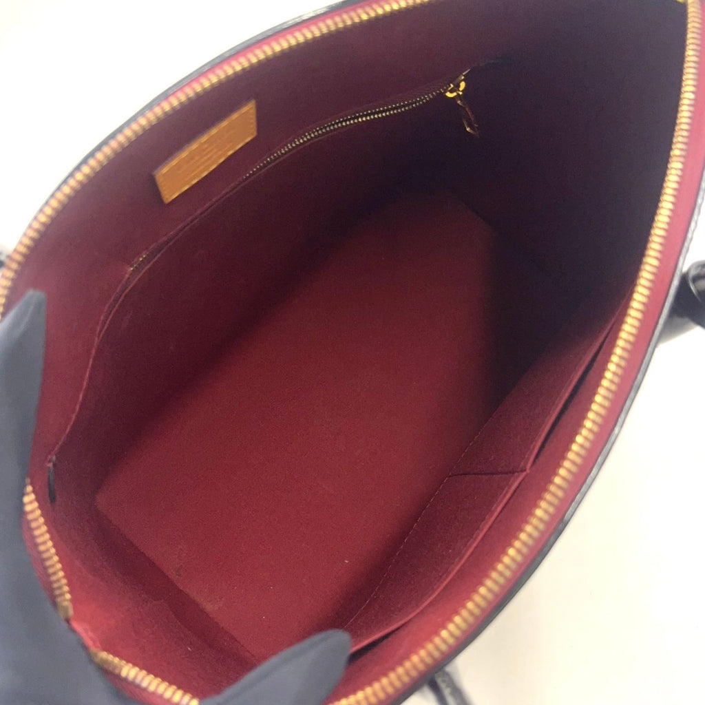 Louis Vuitton PM Monogram Vernis Griyot Patent Black Bordeaux Handbag Gold — view 3