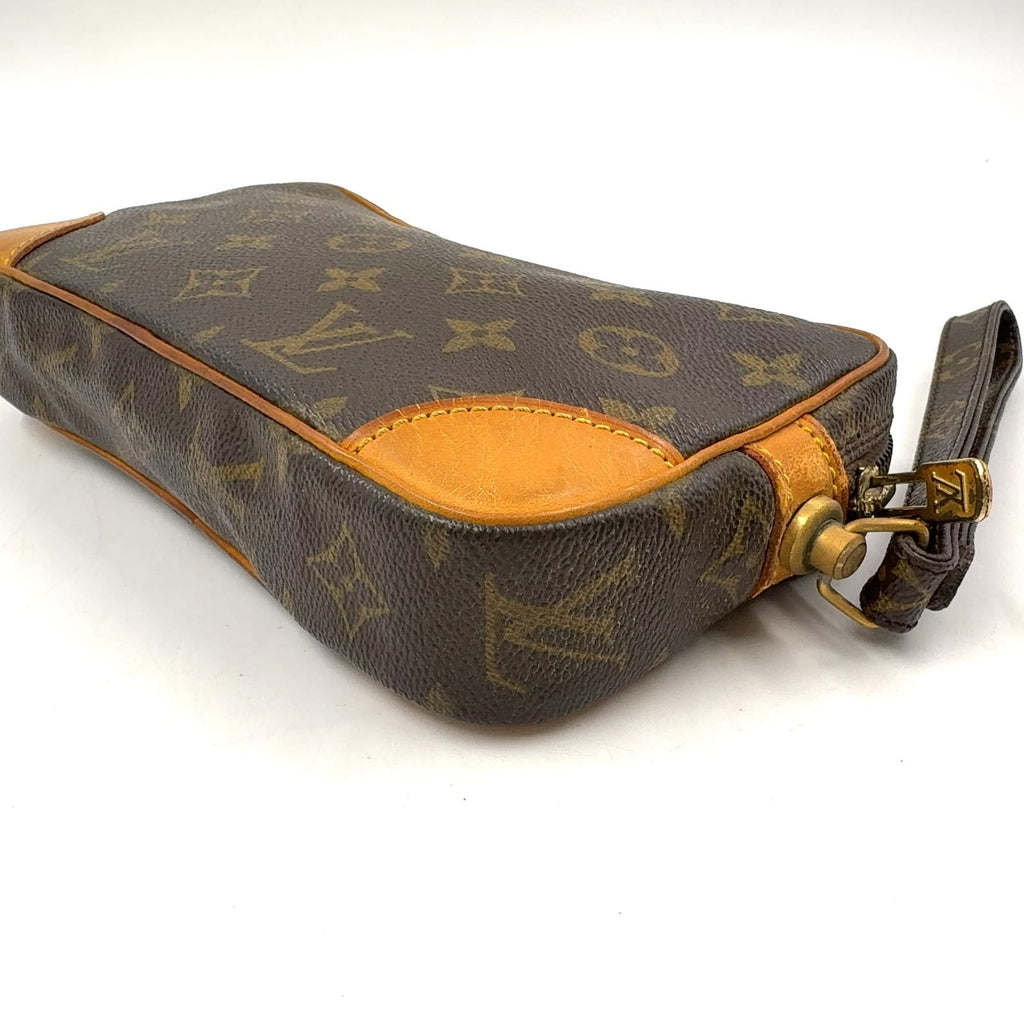 Louis Vuitton Marly Dragonne PM Monogram Leather Brown Clutch Gold — view 6
