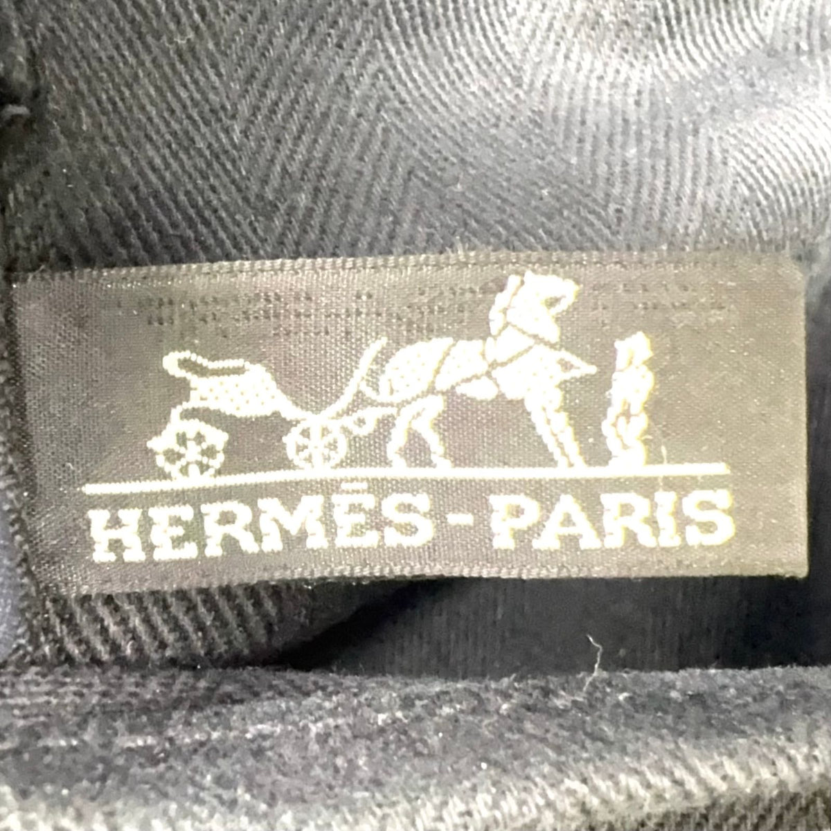 Hermes Valparaiso PM Leather Canvas Black Handbag Silver — view 4