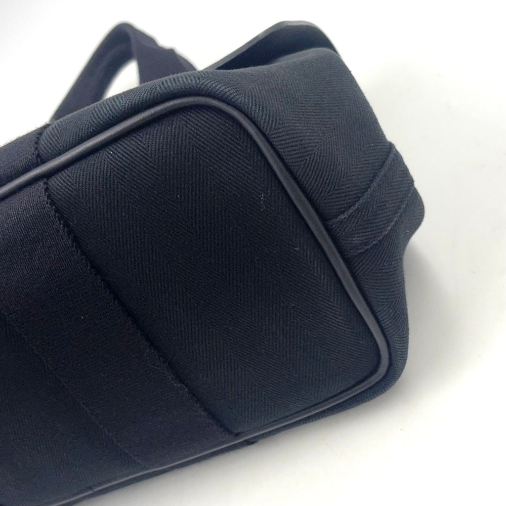 Hermes Valparaiso PM Leather Canvas Black Handbag Silver — view 8