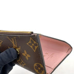 Louis Vuitton Portefeuille Zoe Monogram Rose Ballerine Leather Brown Light Pink — view 6