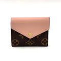 Louis Vuitton Portefeuille Zoe Monogram Rose Ballerine Leather Brown Light Pink