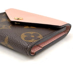 Louis Vuitton Portefeuille Zoe Monogram Rose Ballerine Leather Brown Light Pink — view 5