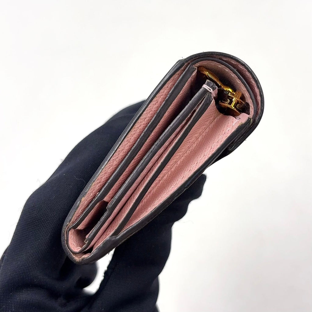 Louis Vuitton Portefeuille Zoe Monogram Rose Ballerine Leather Brown Light Pink — view 7