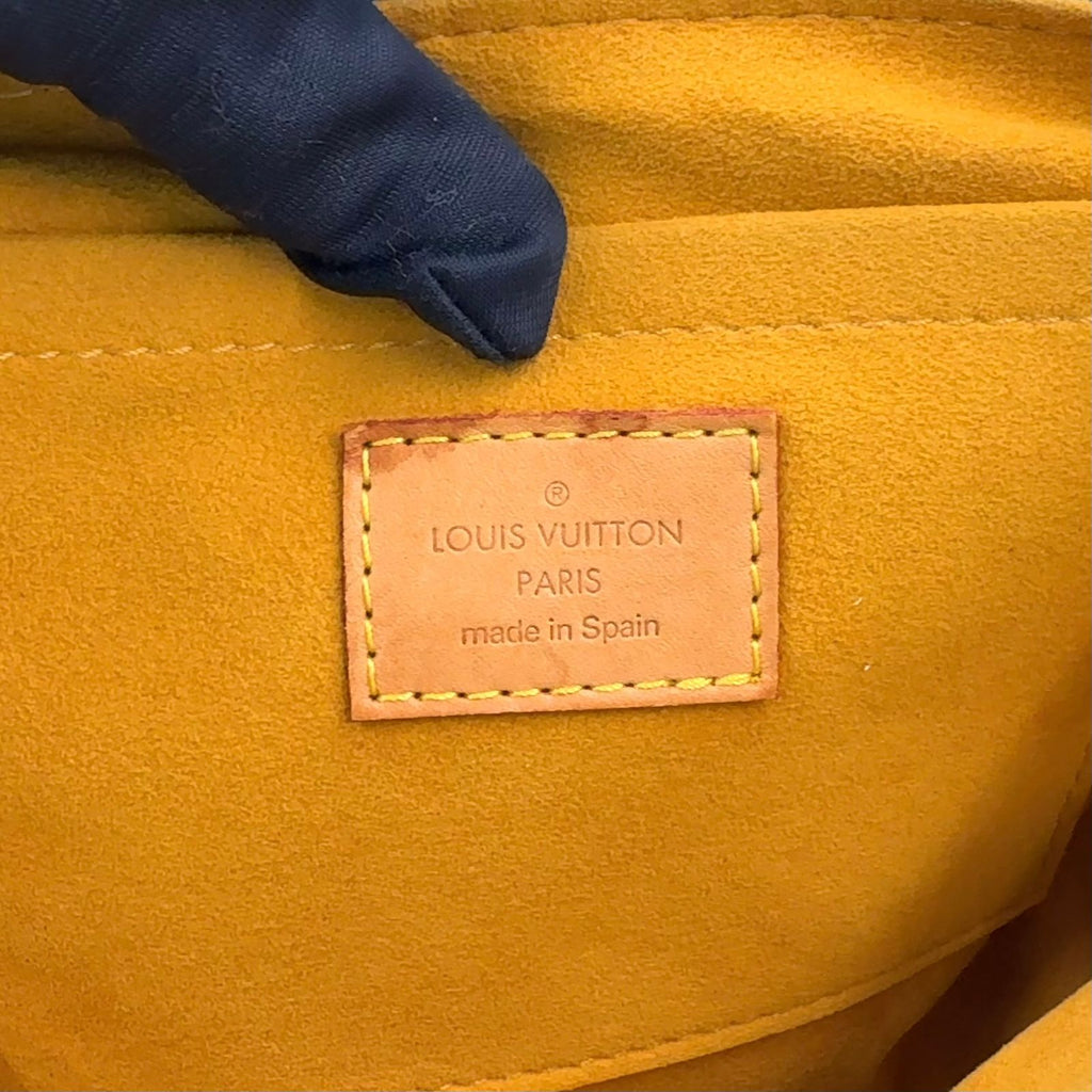 Louis Vuitton Mini Pleaty Monogram Denim Blue Shoulder Bag Gold — view 4