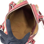 Gucci GG Supreme Leather Pink Purple Beige Multicolor Handbag Silver — view 3