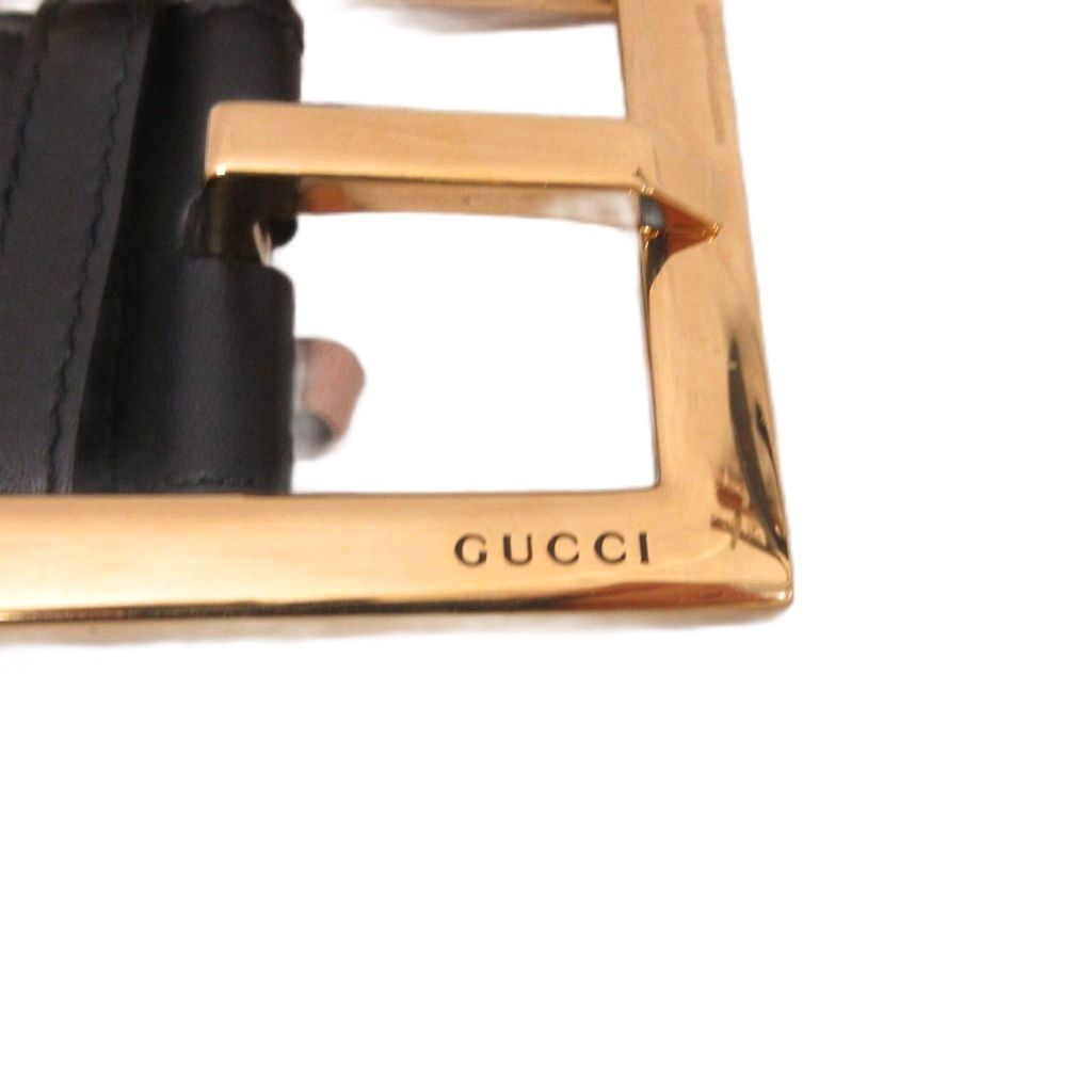 Gucci Wide Belt Calf Hair Leopard Square Buckle — view 4