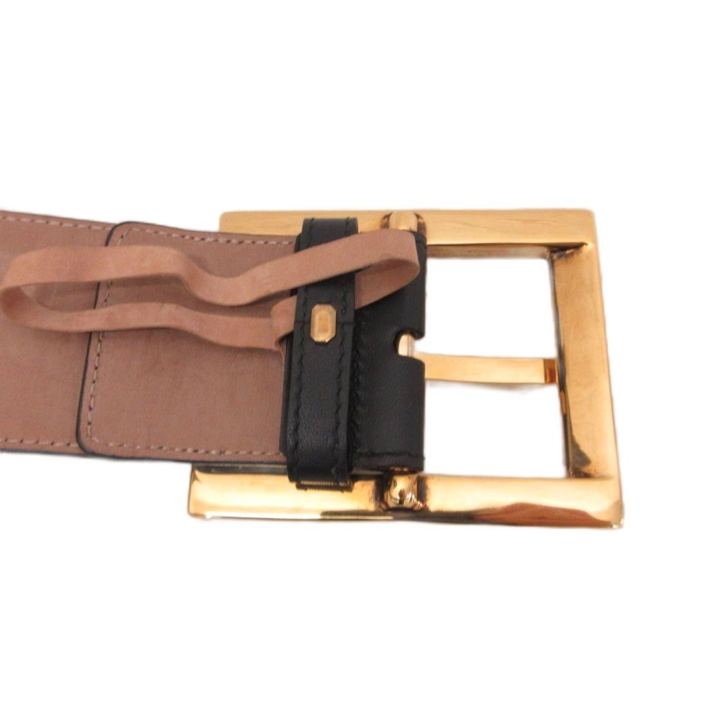 Gucci Wide Belt Calf Hair Leopard Square Buckle — view 3