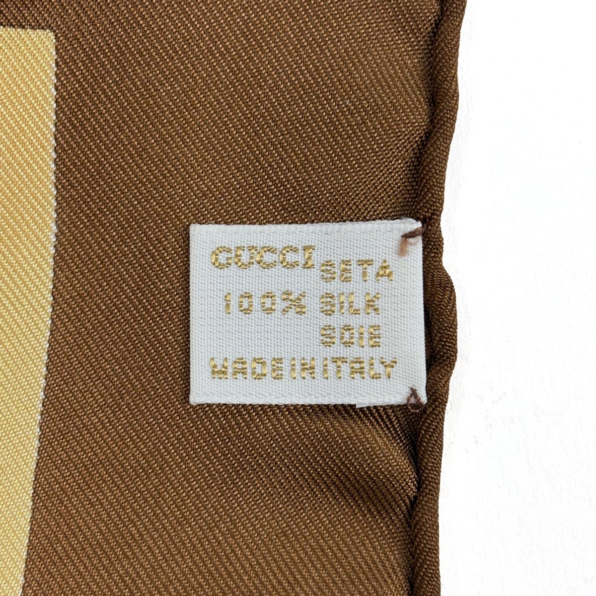 Gucci Scarf Flower Animal Print Silk Brown Multicolor — view 2
