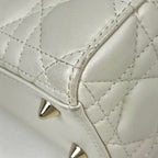 Dior Handbag Lady 2-Way Leather White — view 3