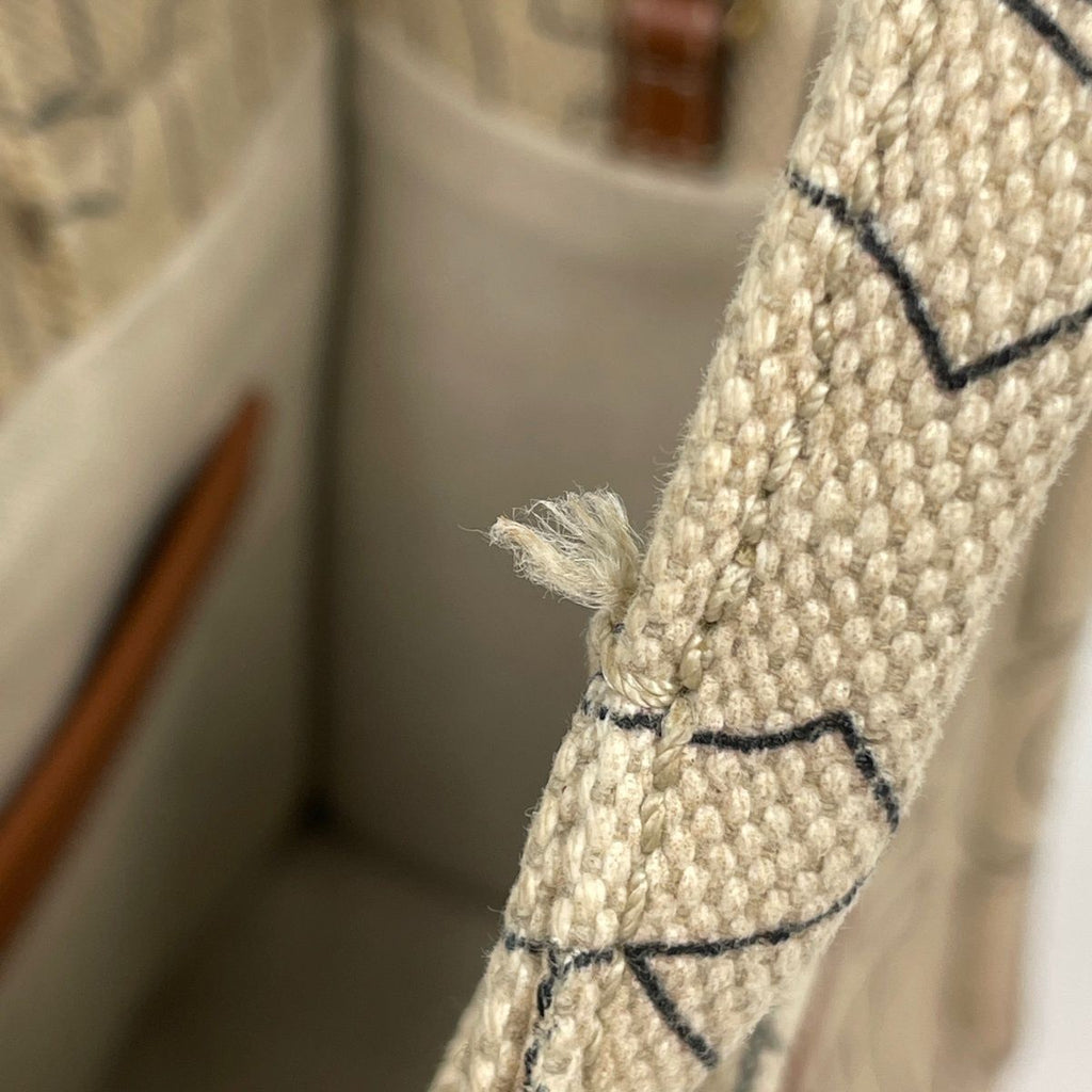 Celine Handbag Small Cabas Thais Triomphe 2-Way Canvas Beige — view 5