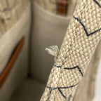 Celine Handbag Small Cabas Thais Triomphe 2-Way Canvas Beige — view 5