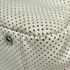 Chanel Shoulder Bag Perforated Leather White — view 3