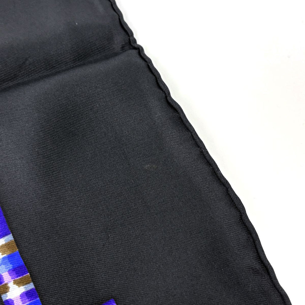 Hermes Carre 90 Petite Scarf Seamstress Silk Black Multicolor — view 4