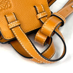 Loewe Handbag Hammock Drawstring Mini 2-Way Anagram Leather Brown — view 4