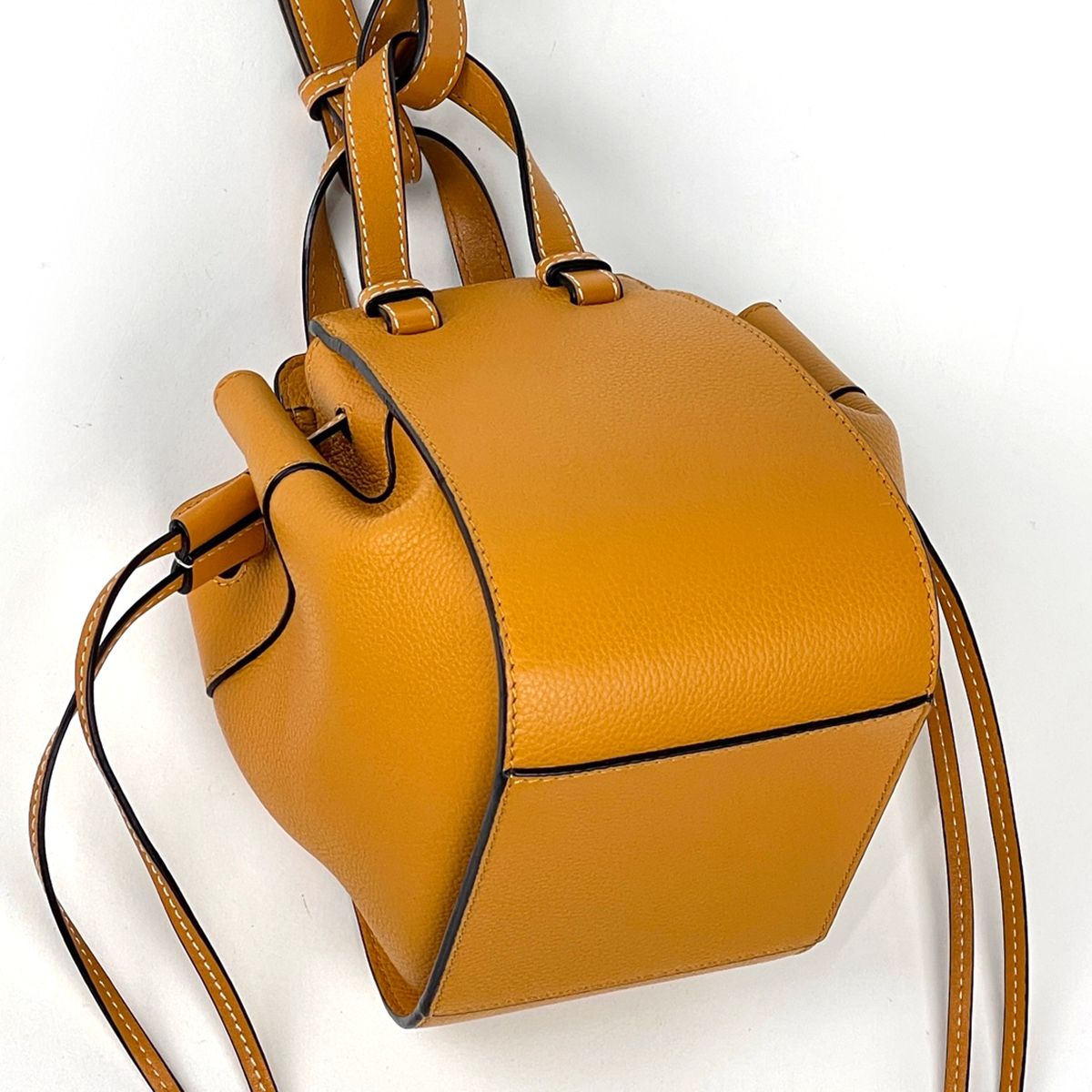 Loewe Handbag Hammock Drawstring Mini 2-Way Anagram Leather Brown — view 2