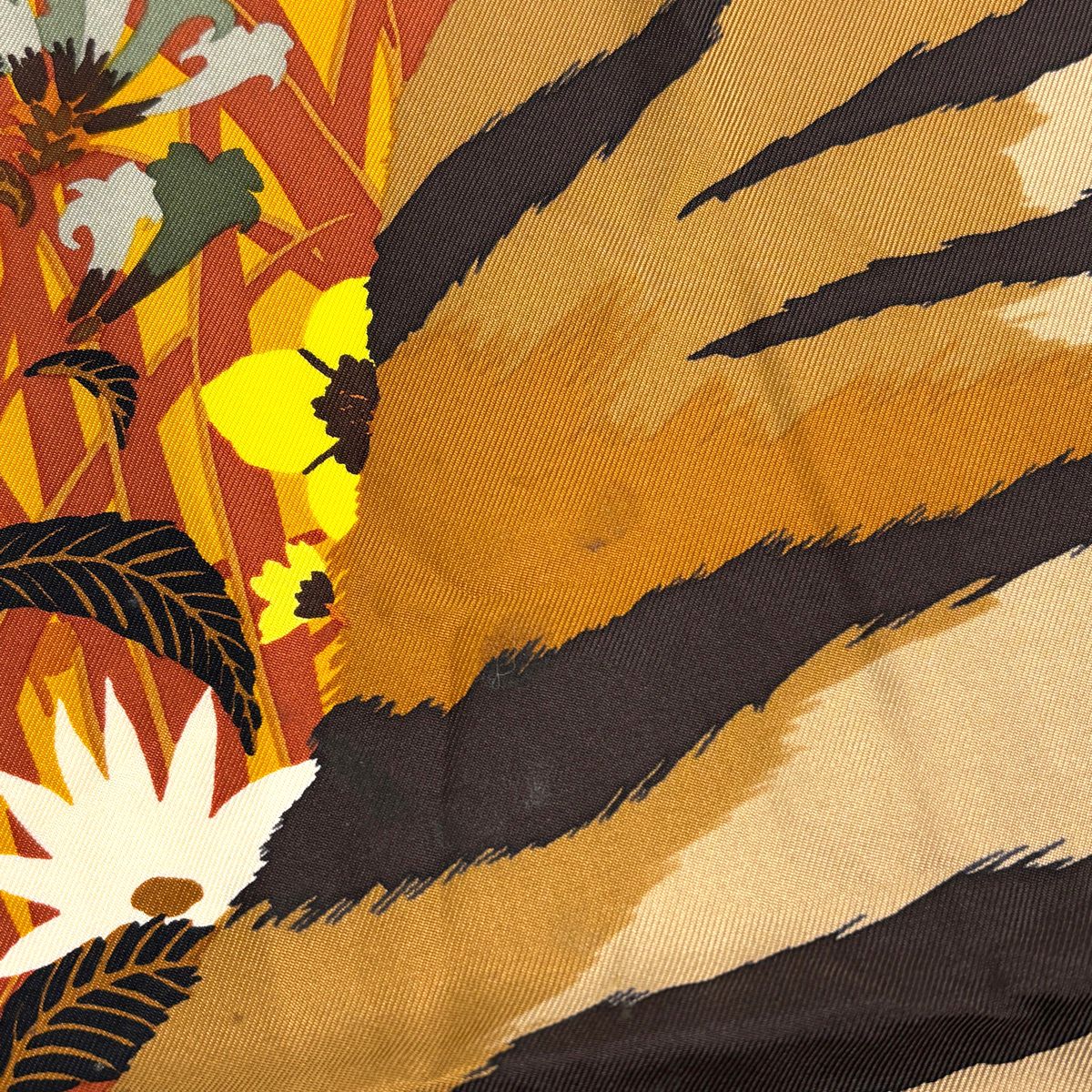 Hermes Carre 90 Tyger Scarf Tiger Silk Orange Multicolor — view 4