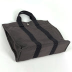 Hermes Herline Tote MM Handbag Nylon Canvas Gray Black — view 2
