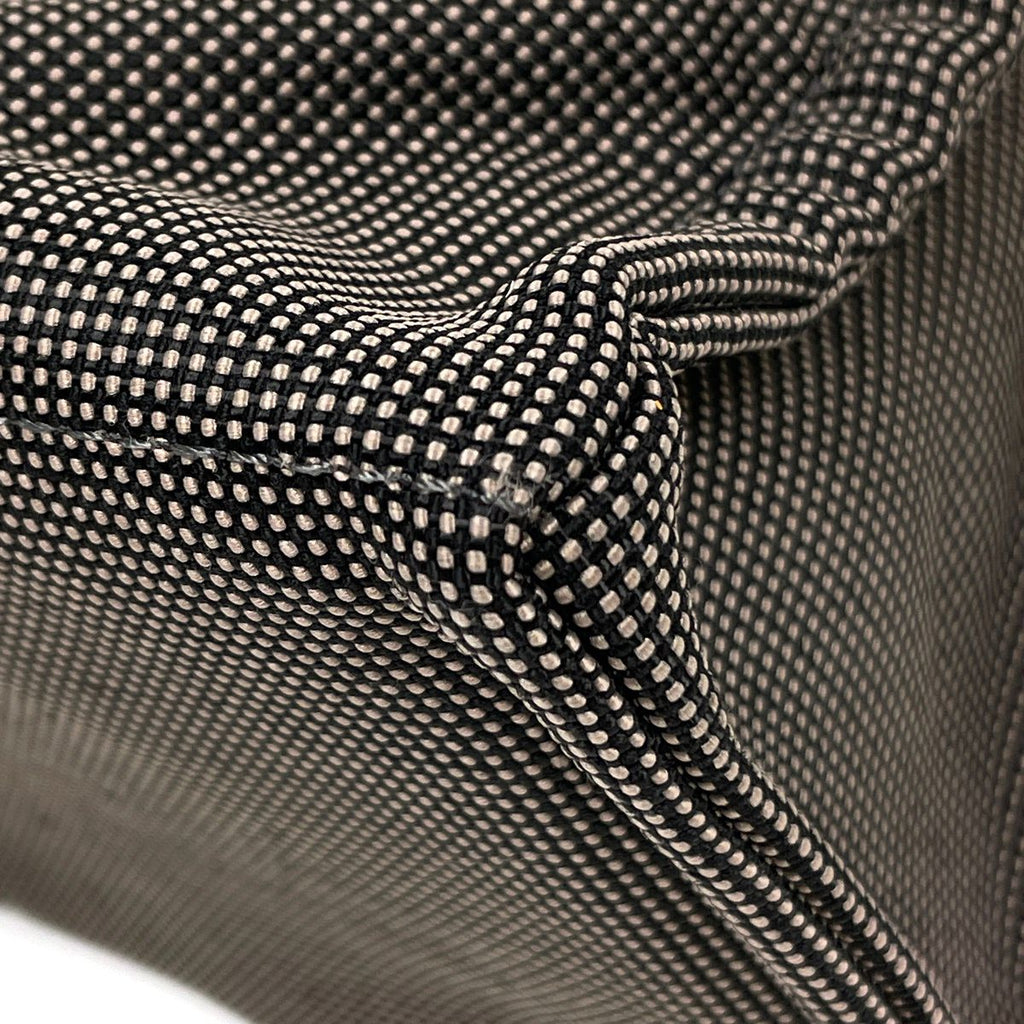 Hermes Herline Tote MM Handbag Nylon Canvas Gray Black — view 3