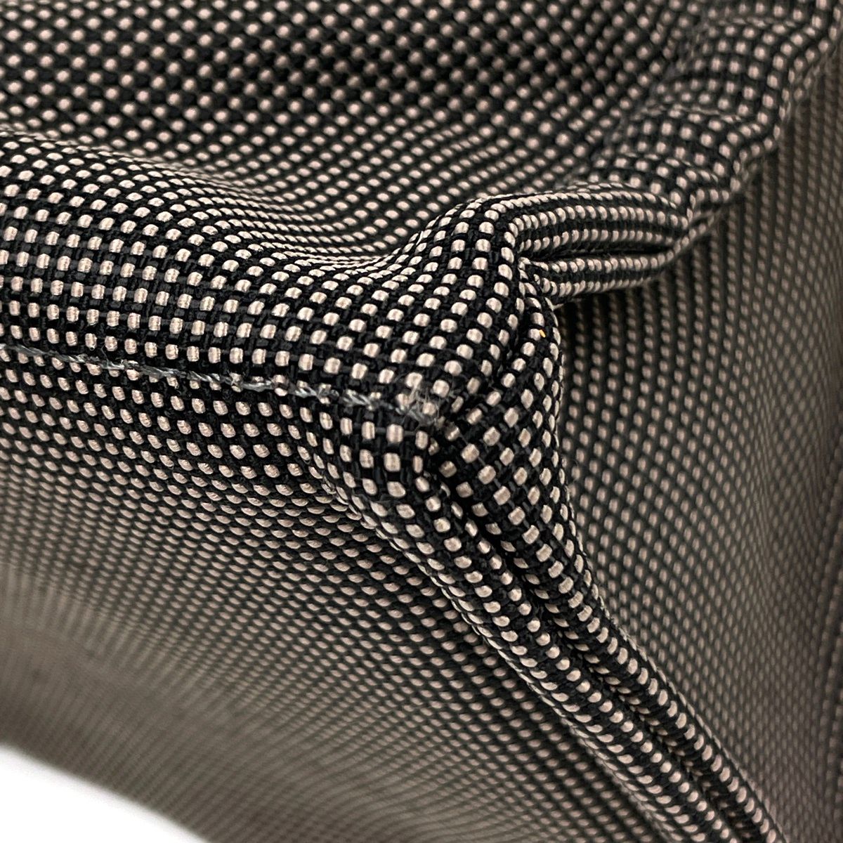 Hermes Herline Tote MM Handbag Nylon Canvas Gray Black — view 3
