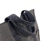 Hermes Herline Tote MM Handbag Nylon Canvas Gray Black — view 6