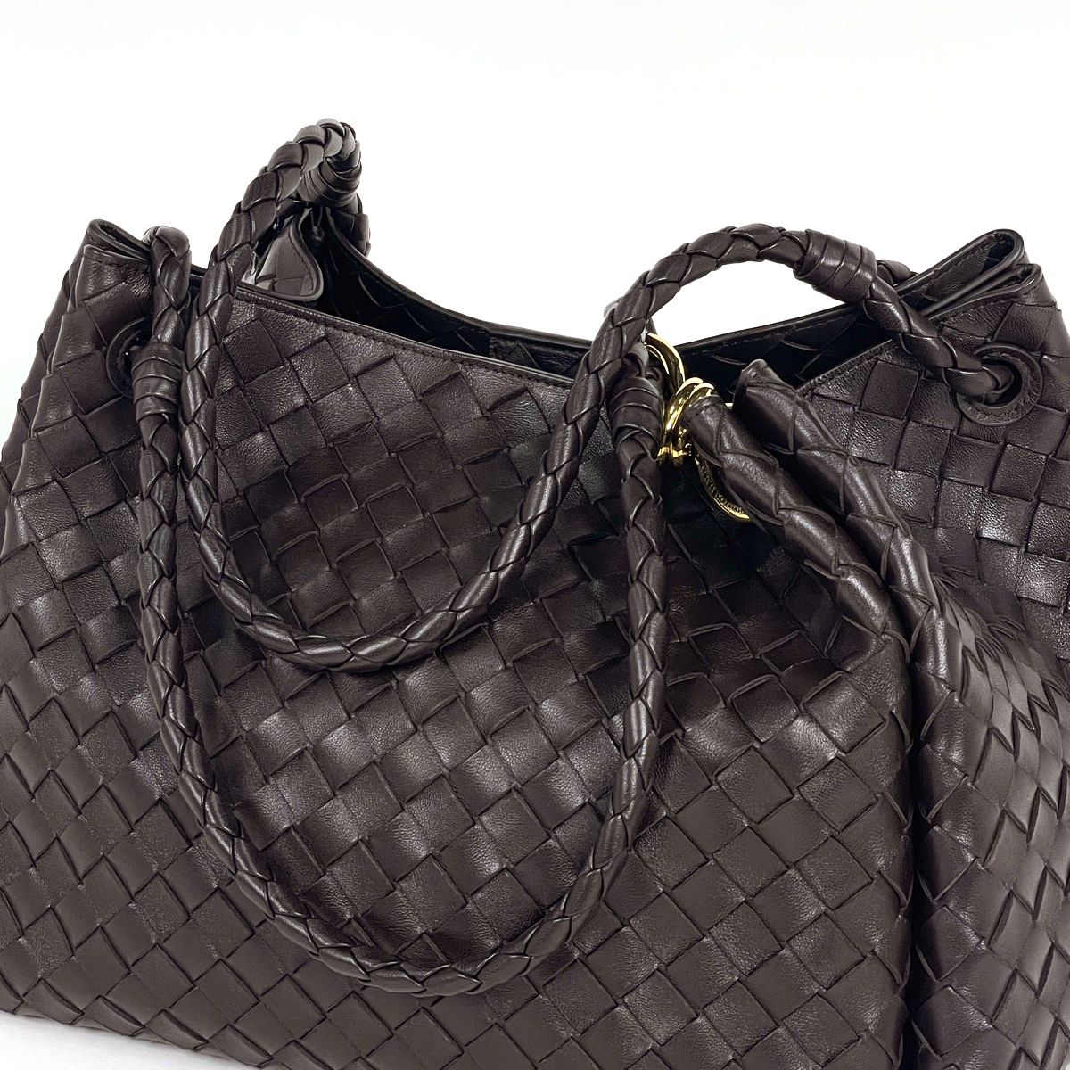 Bottega Veneta Tote Bag Parachute Intrecciato Leather Brown — view 4