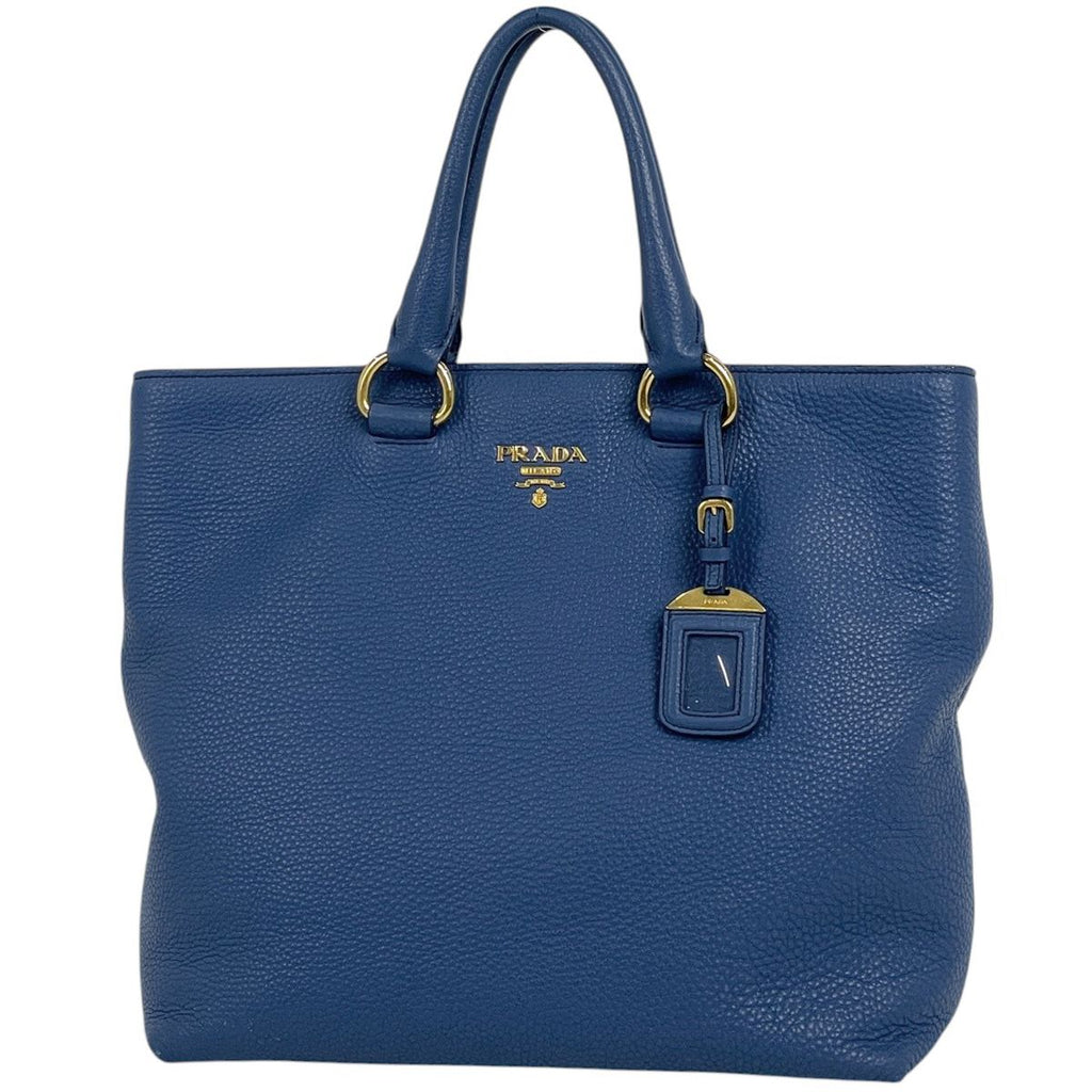 Prada Handbag Leather Blue