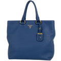 Prada Handbag Leather Blue