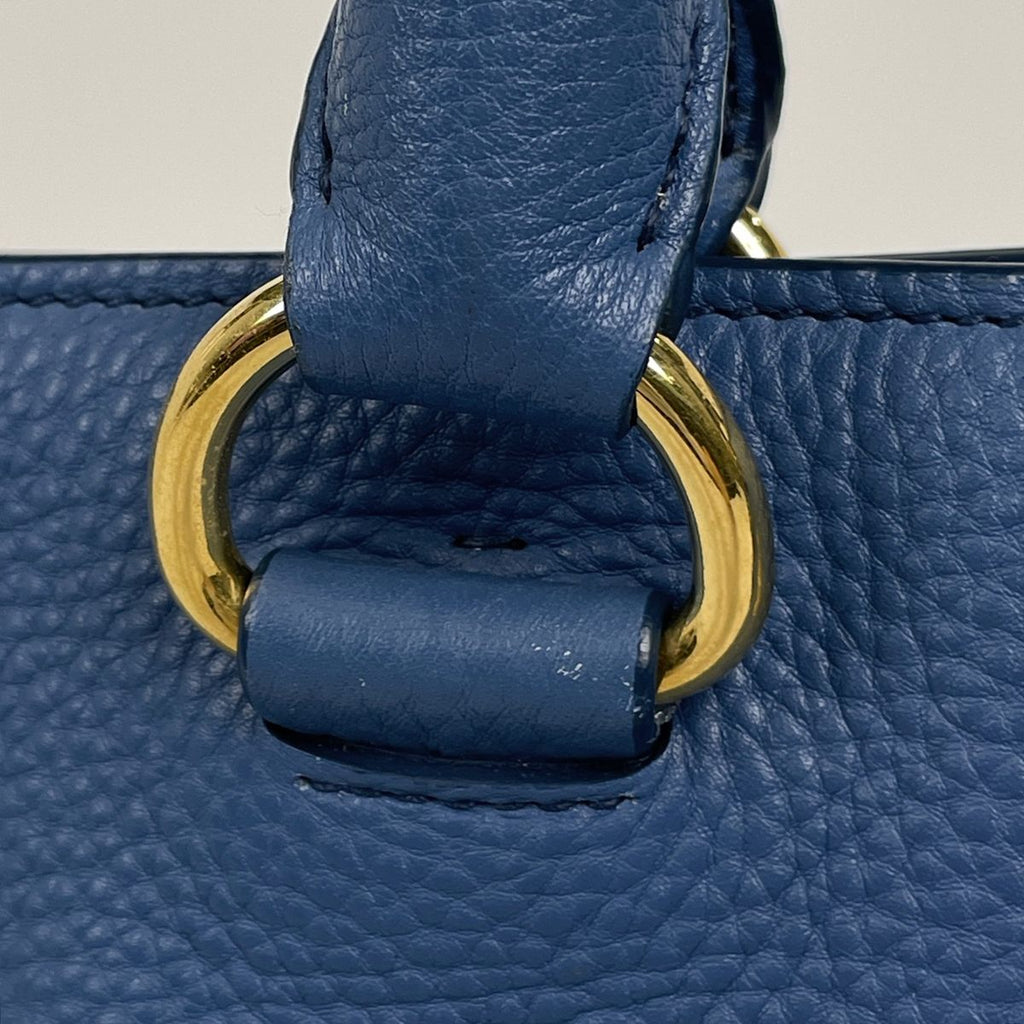 Prada Handbag Leather Blue — view 4