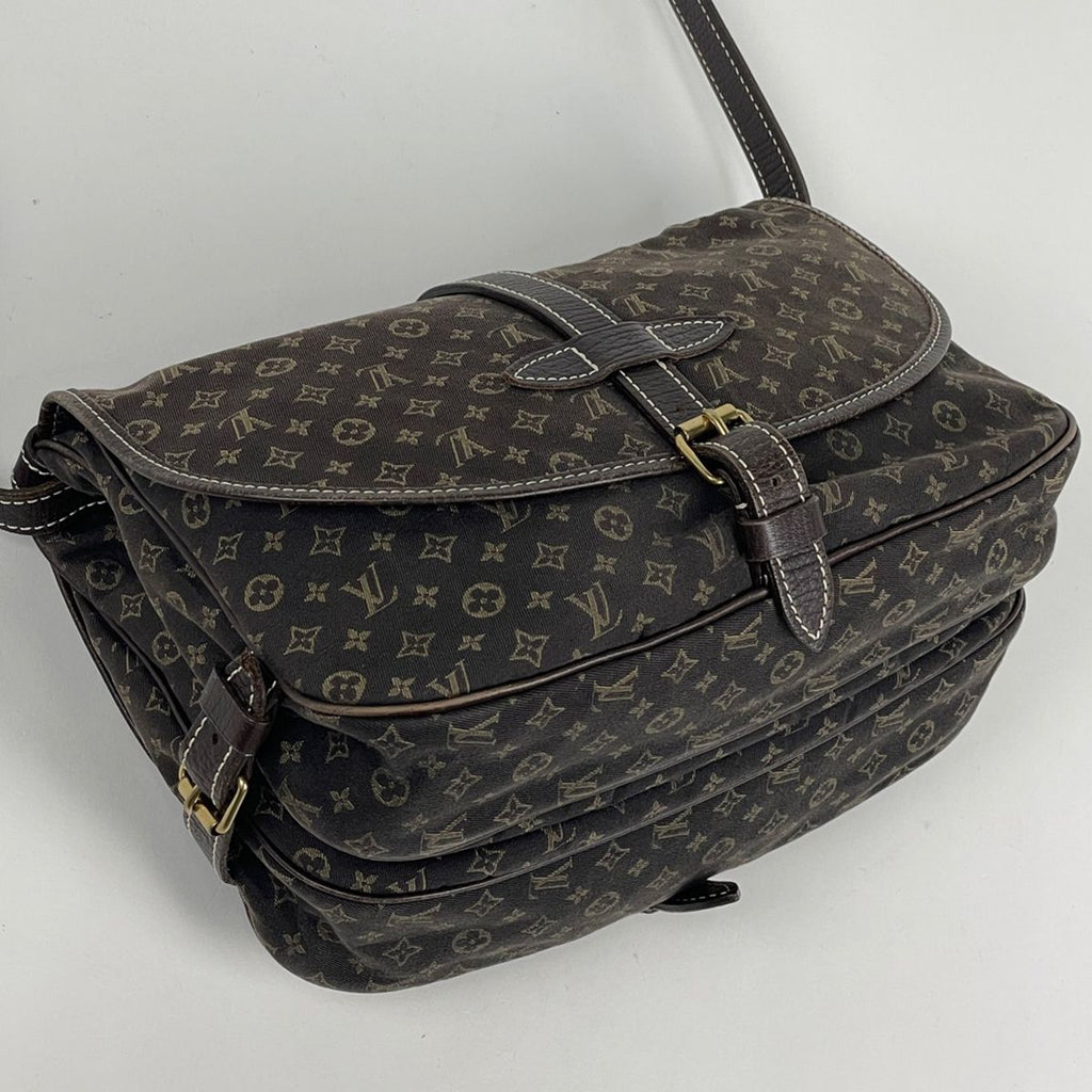 Louis Vuitton Saumur 30 Shoulder Bag Monogram Mini Lin Ebene — view 2