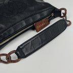 Chanel Shoulder Bag CC Logo Wood Chain Caviar Leather Black — view 5