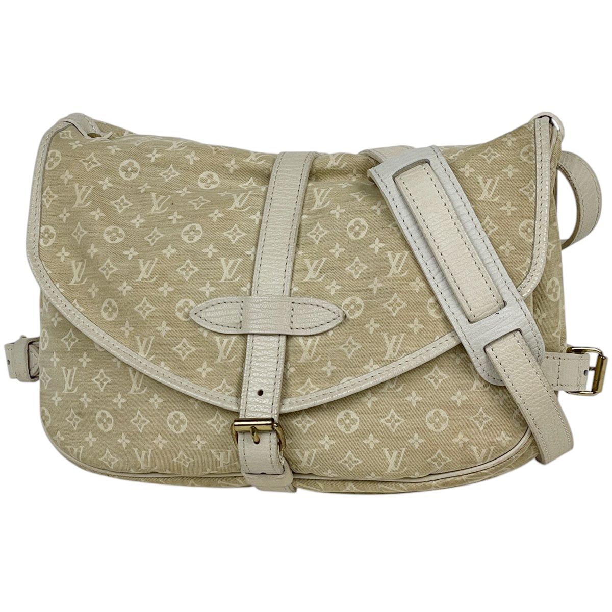 Louis Vuitton Saumur Shoulder Bag Monogram Mini Lin Dune