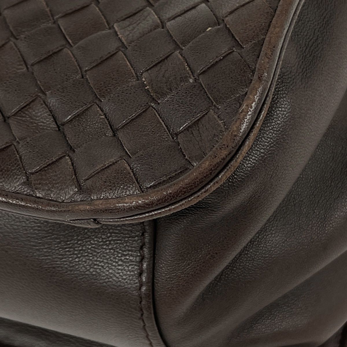 Bottega Veneta Shoulder Bag Intrecciato Leather Brown — view 3