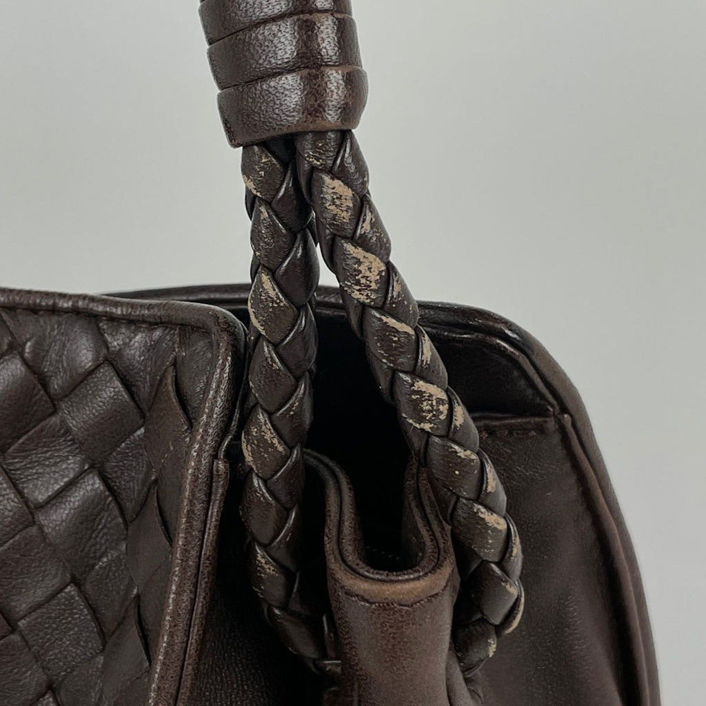 Bottega Veneta Shoulder Bag Intrecciato Leather Brown — view 4