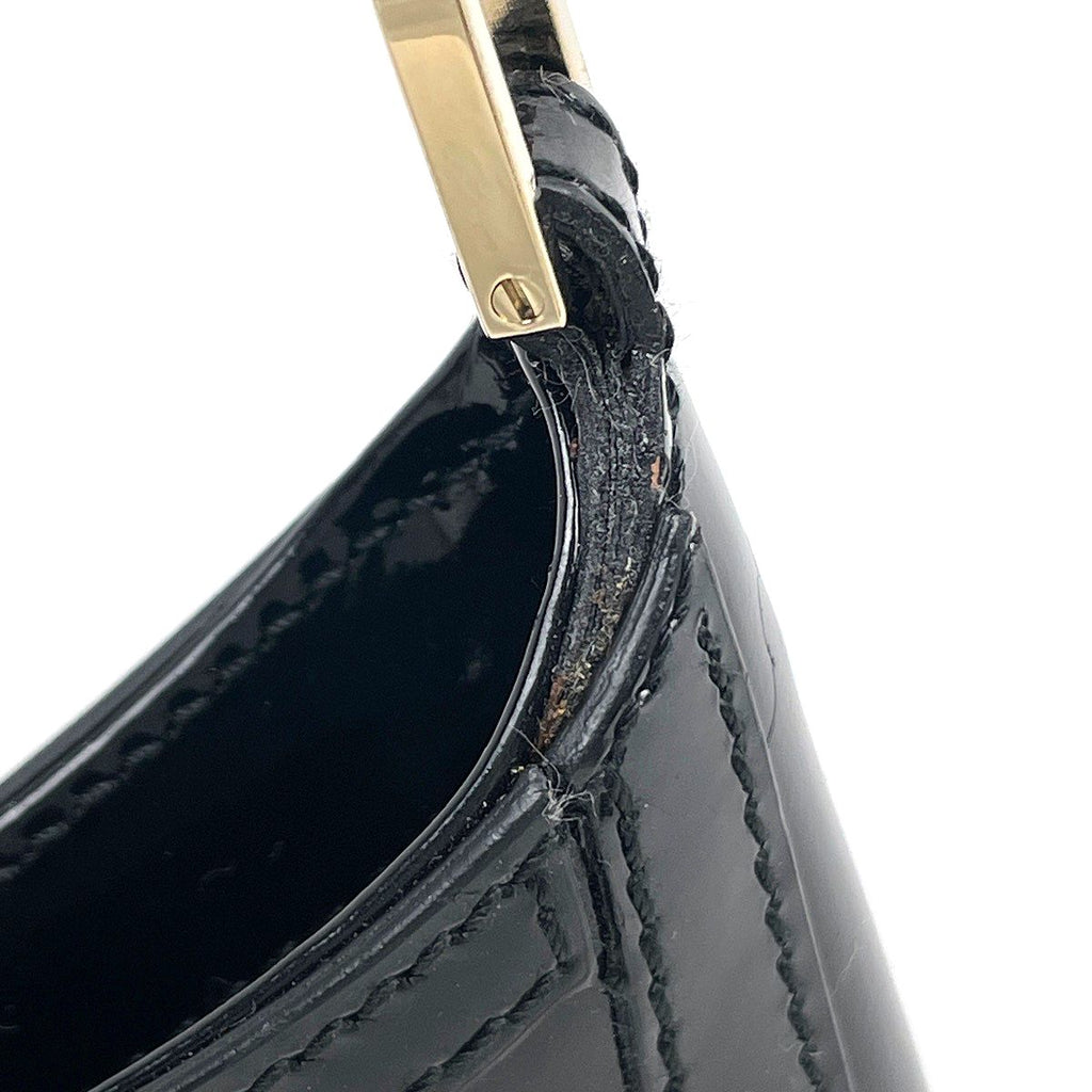 Gucci Shoulder Bag G Logo Patent Leather Black — view 5