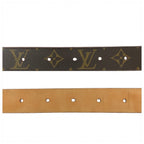 Louis Vuitton Monogram Line 90 Brown Silver Metal Belt — view 5