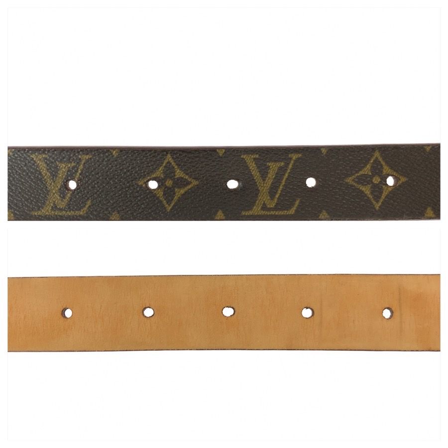 Louis Vuitton Monogram Line 90 Brown Silver Metal Belt — view 5