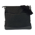 Gucci Black Silver GG Canvas Leather Shoulder Bag