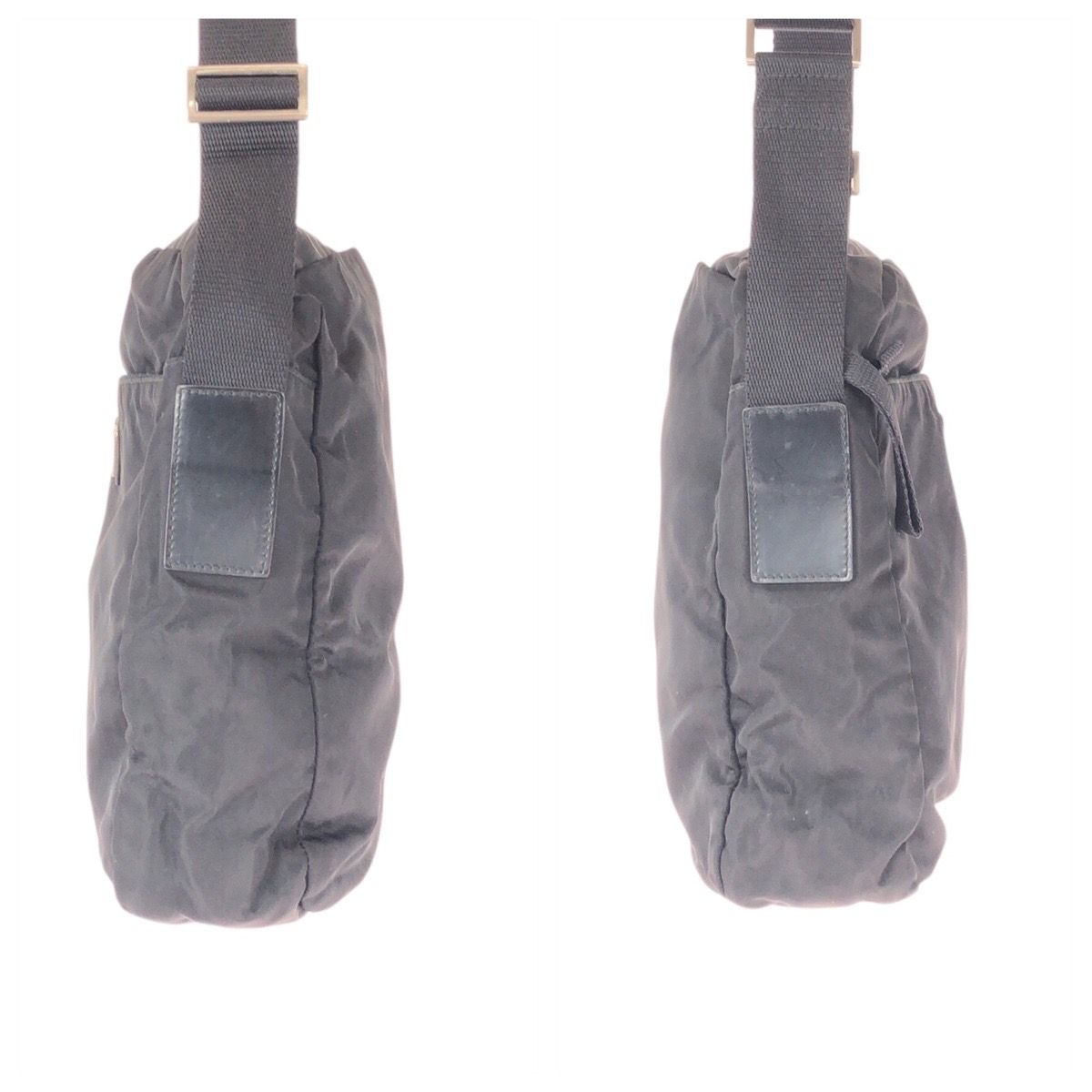 Prada Tessuto Black Silver Nylon Shoulder Bag Pochette — view 7