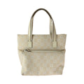 Gucci Beige GG Canvas Leather Tote Bag