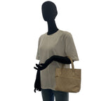 Gucci Beige GG Canvas Leather Tote Bag — view 7