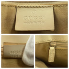 Gucci Beige GG Canvas Leather Tote Bag — view 3