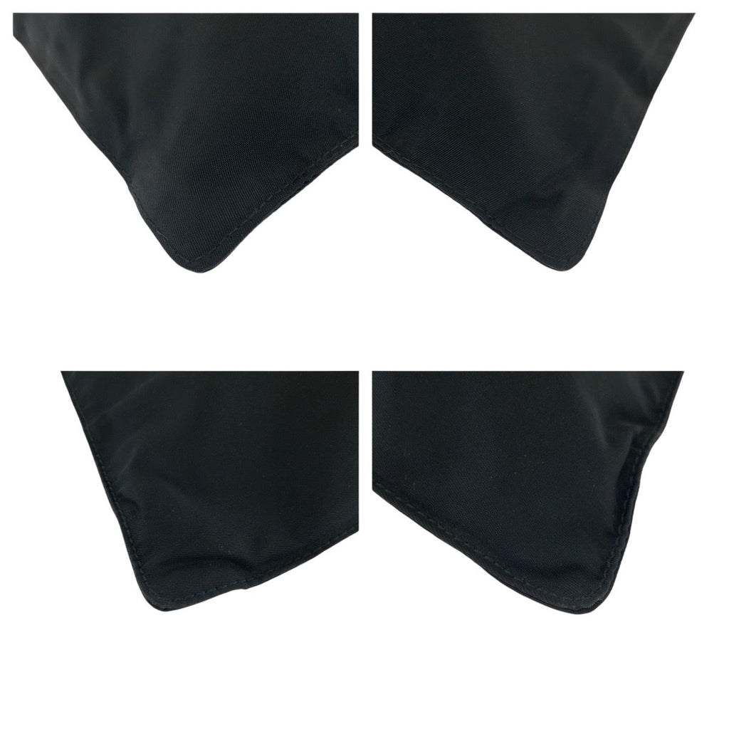 Prada Tessuto Black Silver Nylon Shoulder Bag — view 4