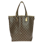 Gucci GG Crystal Beige Gold Tote Shoulder Bag — view 2