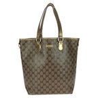 Gucci GG Crystal Beige Gold Tote Shoulder Bag
