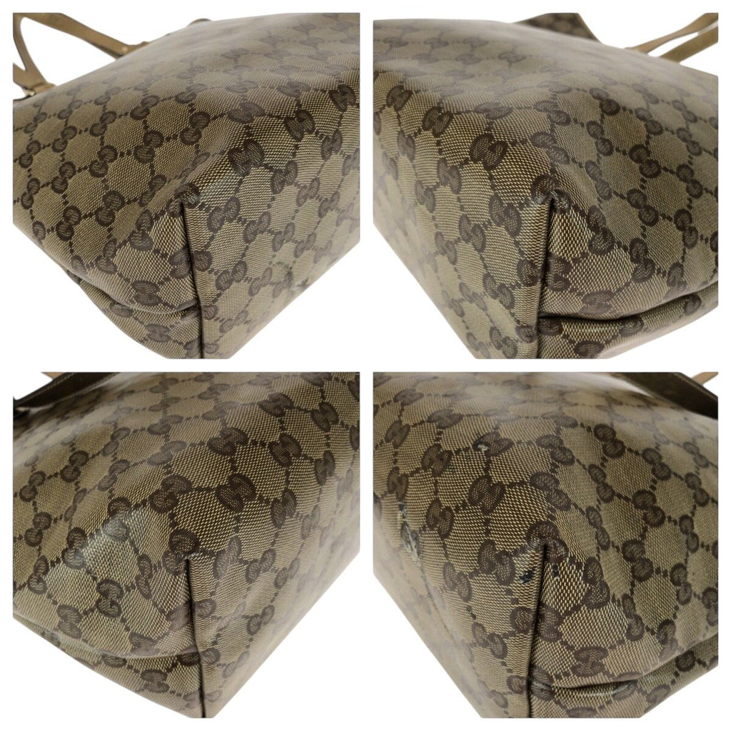 Gucci GG Crystal Beige Gold Tote Shoulder Bag — view 4